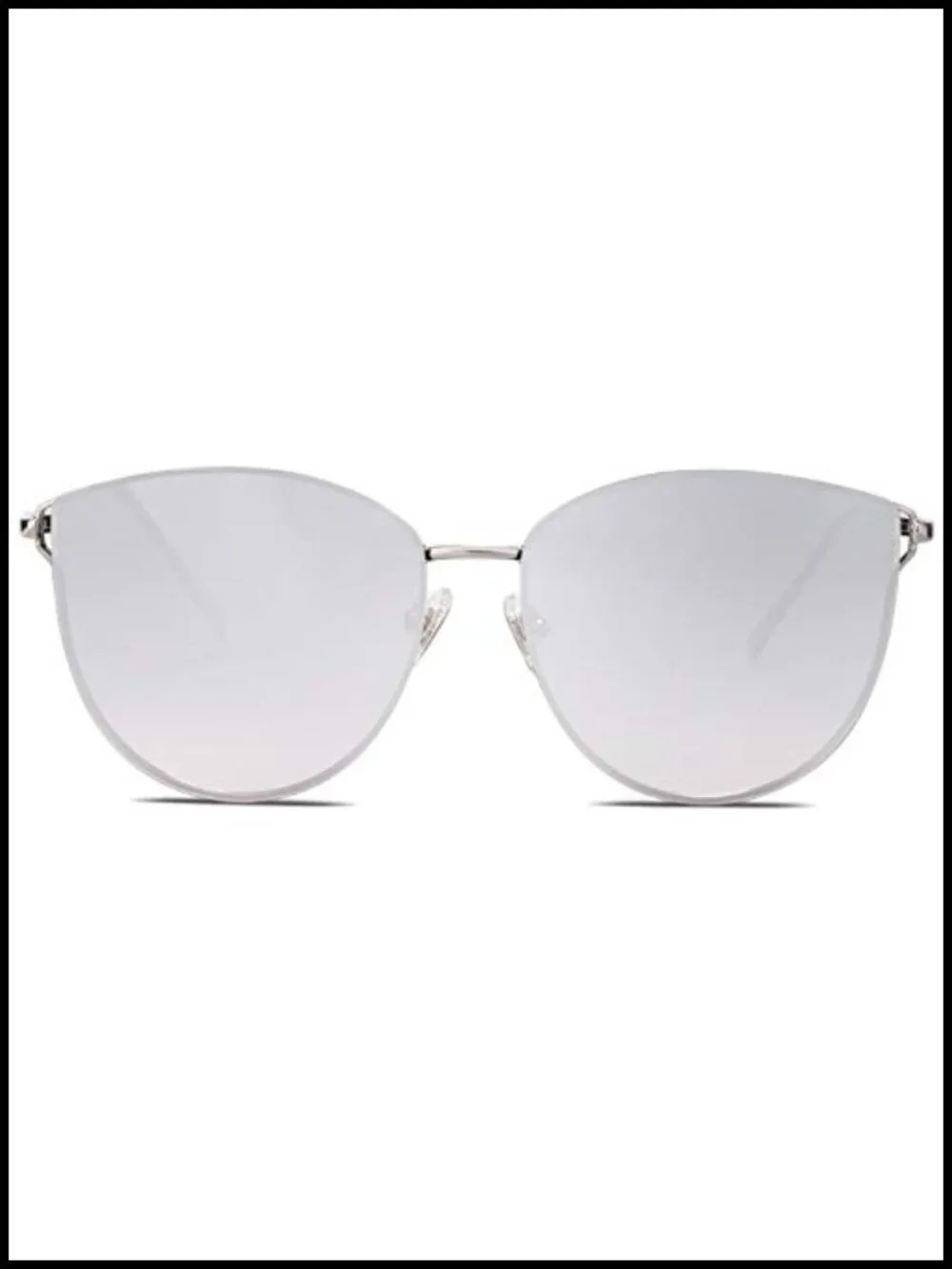 Round Metal Frame Sunglasses for Women UV400 Flash Mirror Lens